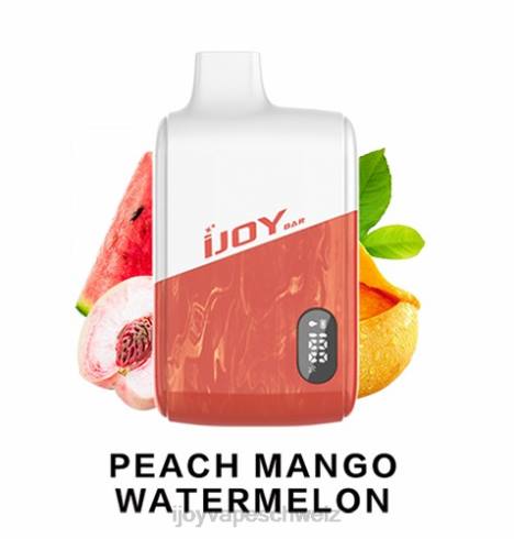 IJOY vape disposable - iJOY Bar IC8000 Einweg F40X191 Pfirsich-Mango-Wassermelone