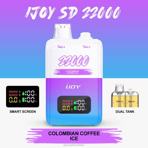 IJOY vape disposable - iJOY SD 22000 Einweg F40X151 kolumbianisches Kaffeeeis
